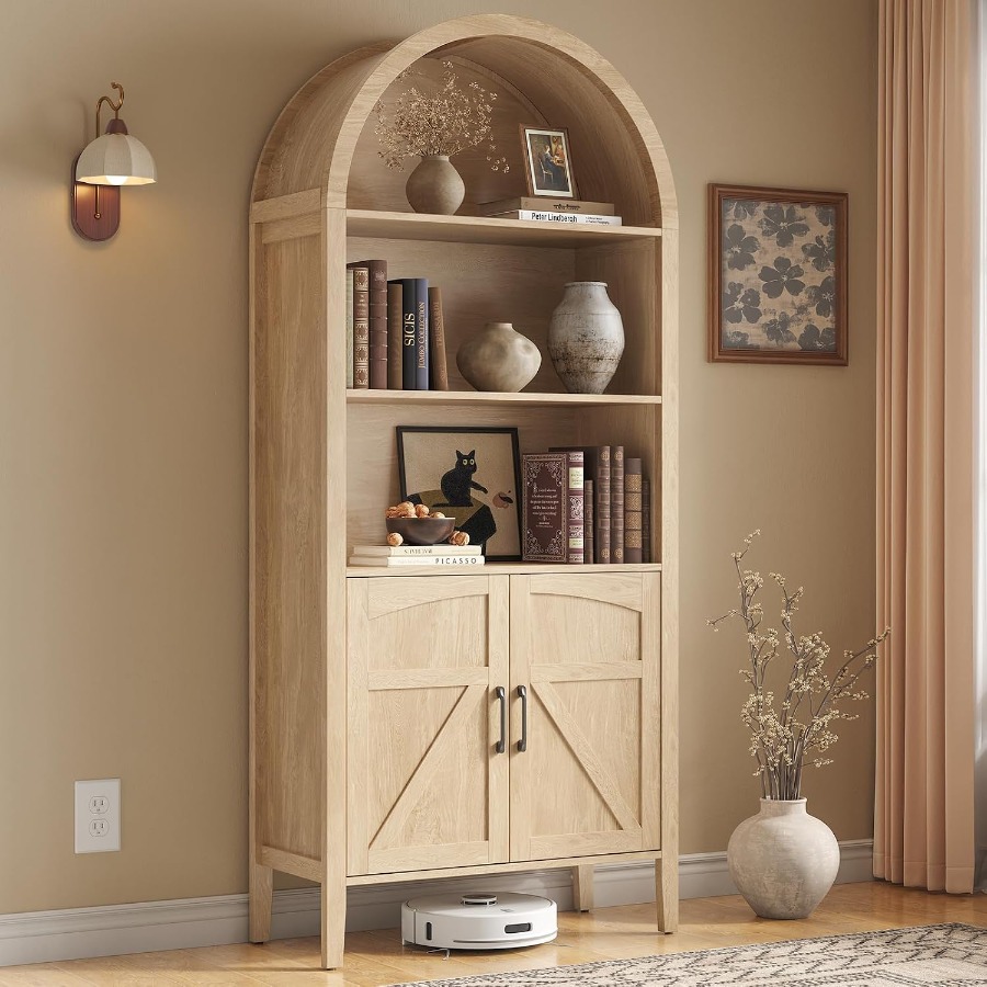 Bookshelf - 71 Arched Display Bookshelf for Living