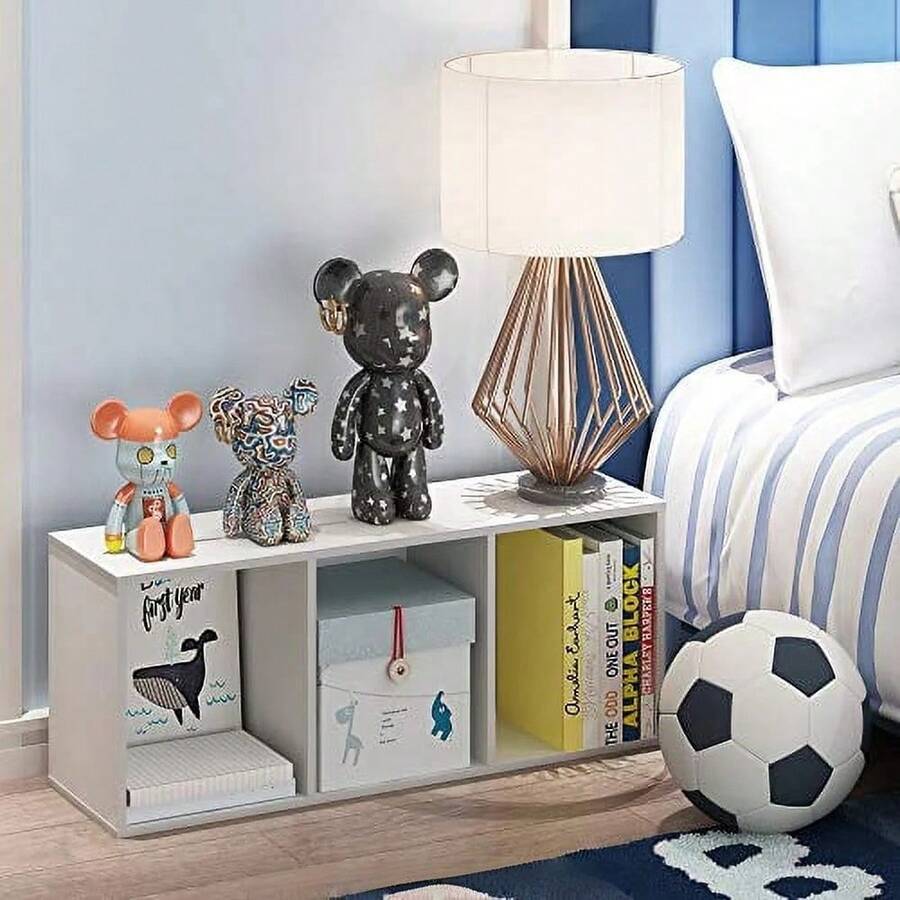 Bookshelf - 3‑Tier Open Storage Bookcase, Durable Composite