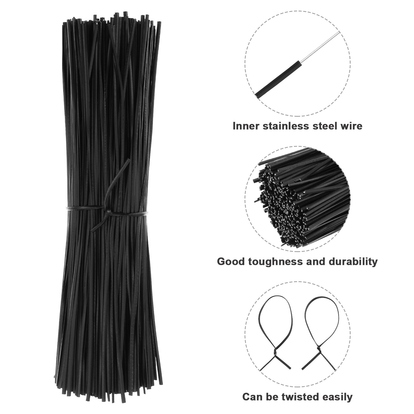 500pcs 15cm Data Cable Cable T - Desk Organizer ulasan dan harga
