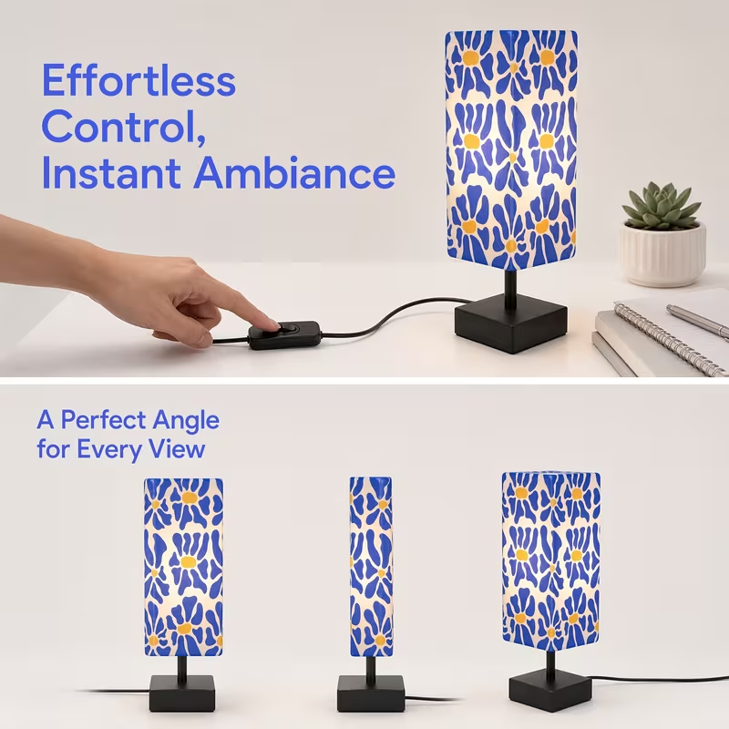 Modern Colorful Floral Table L - Desk Lamp ulasan dan harga