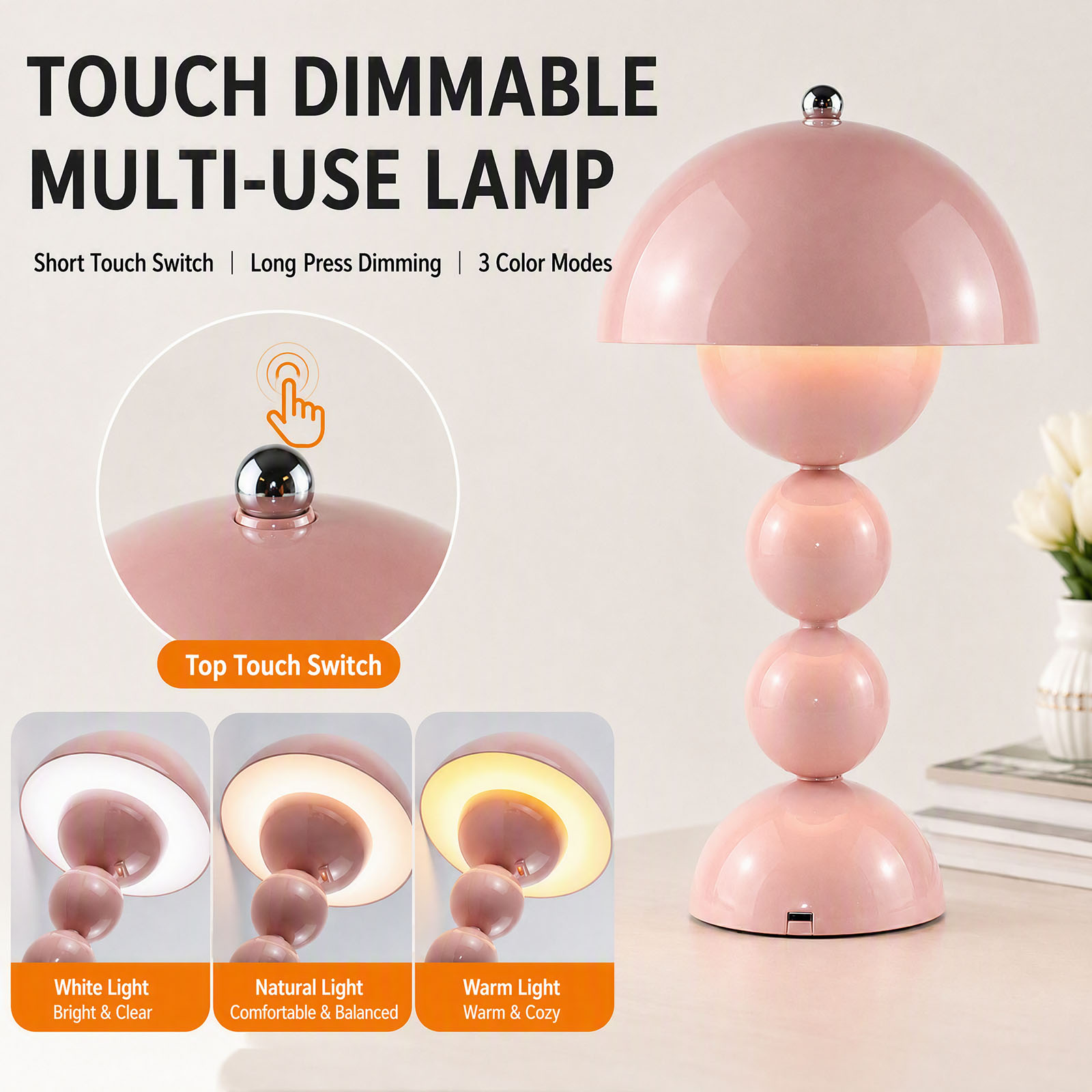 USB Mushroom Bud LED Table Lam - Desk Lamp ulasan dan harga