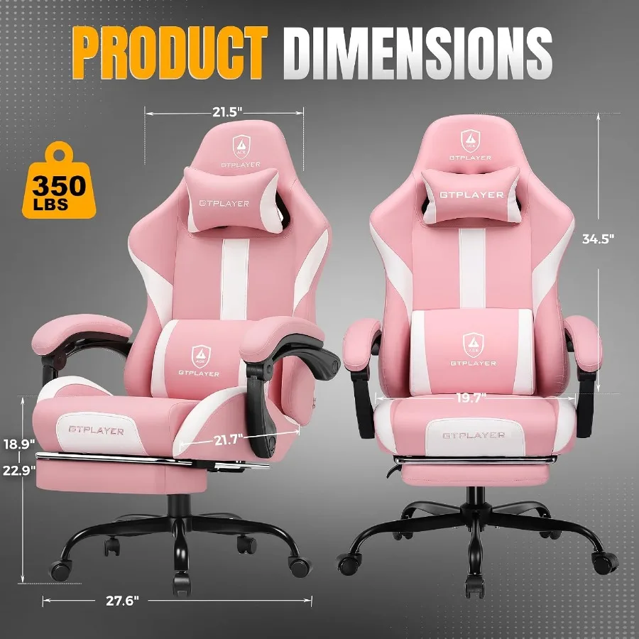 Gaming Chair with Foot Rest Po - Office Chair Cushion ulasan dan harga