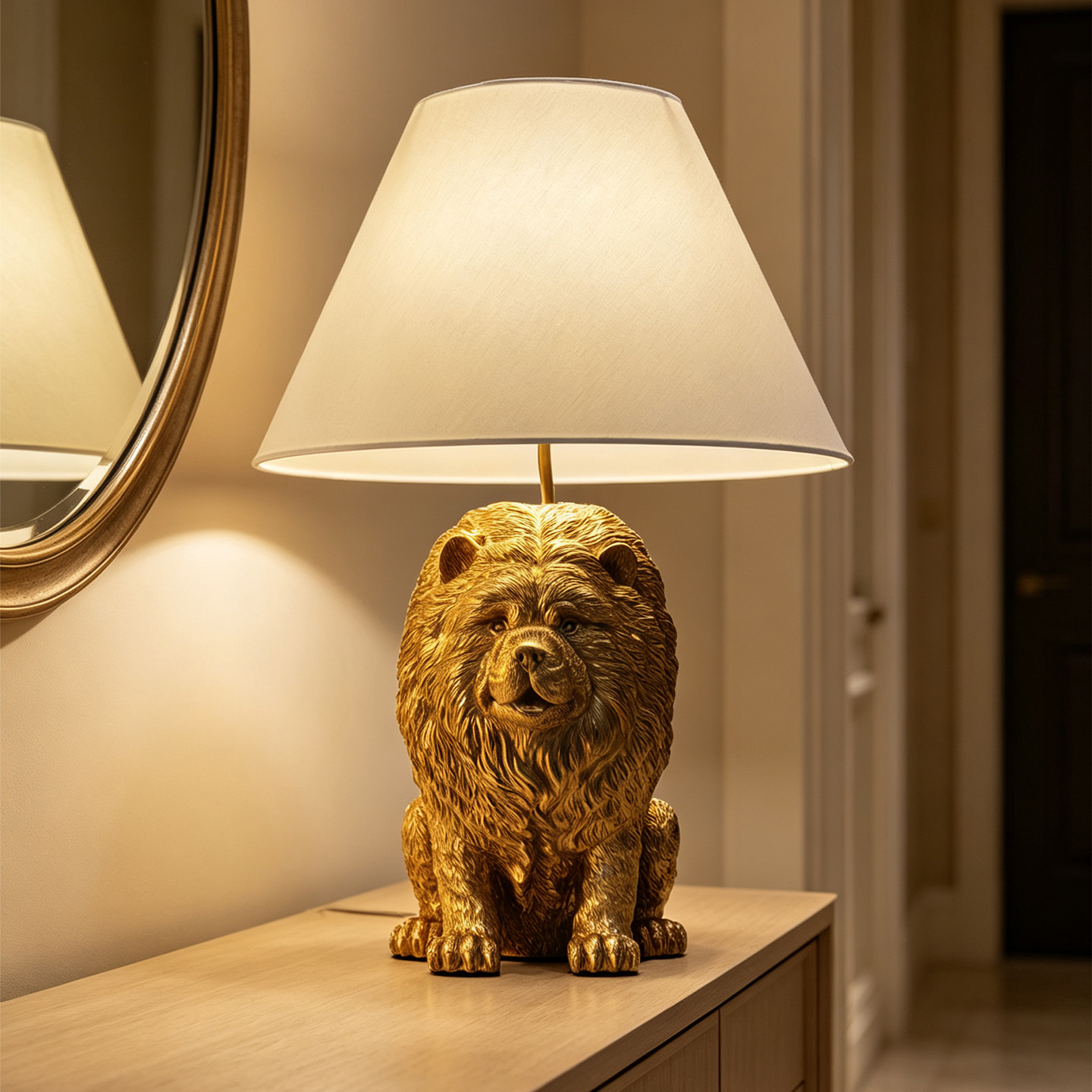 Creative Chow Chow Animal Resi - Desk Lamp ulasan dan harga