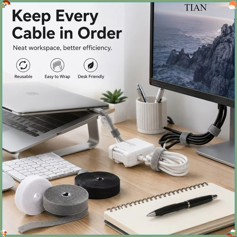 1PC Reusable Cable Tie Roll Cu - Desk Organizer ulasan dan harga