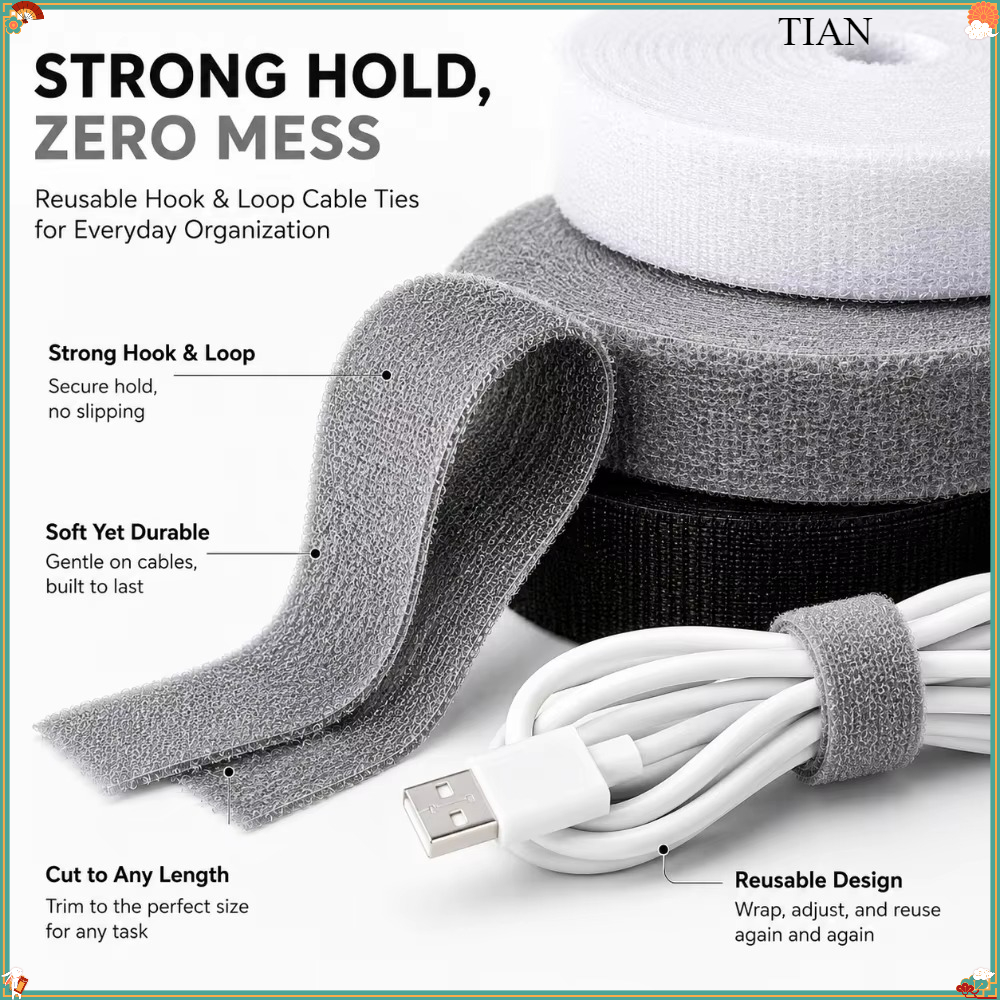 1PC Reusable Cable Tie Roll Cu - Desk Organizer ulasan dan harga