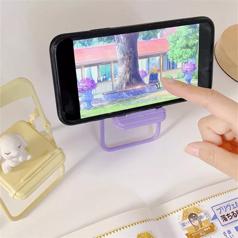 Cute Chair Phone Holder Stand  - Office Stool ulasan dan harga